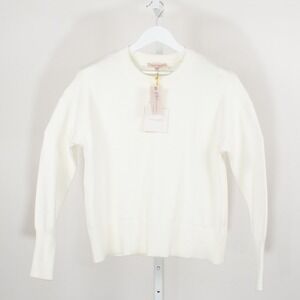 Philosophy Republic‎ Clothing Women Cream Ribbed Knit Crew Neck Sweater Size L
